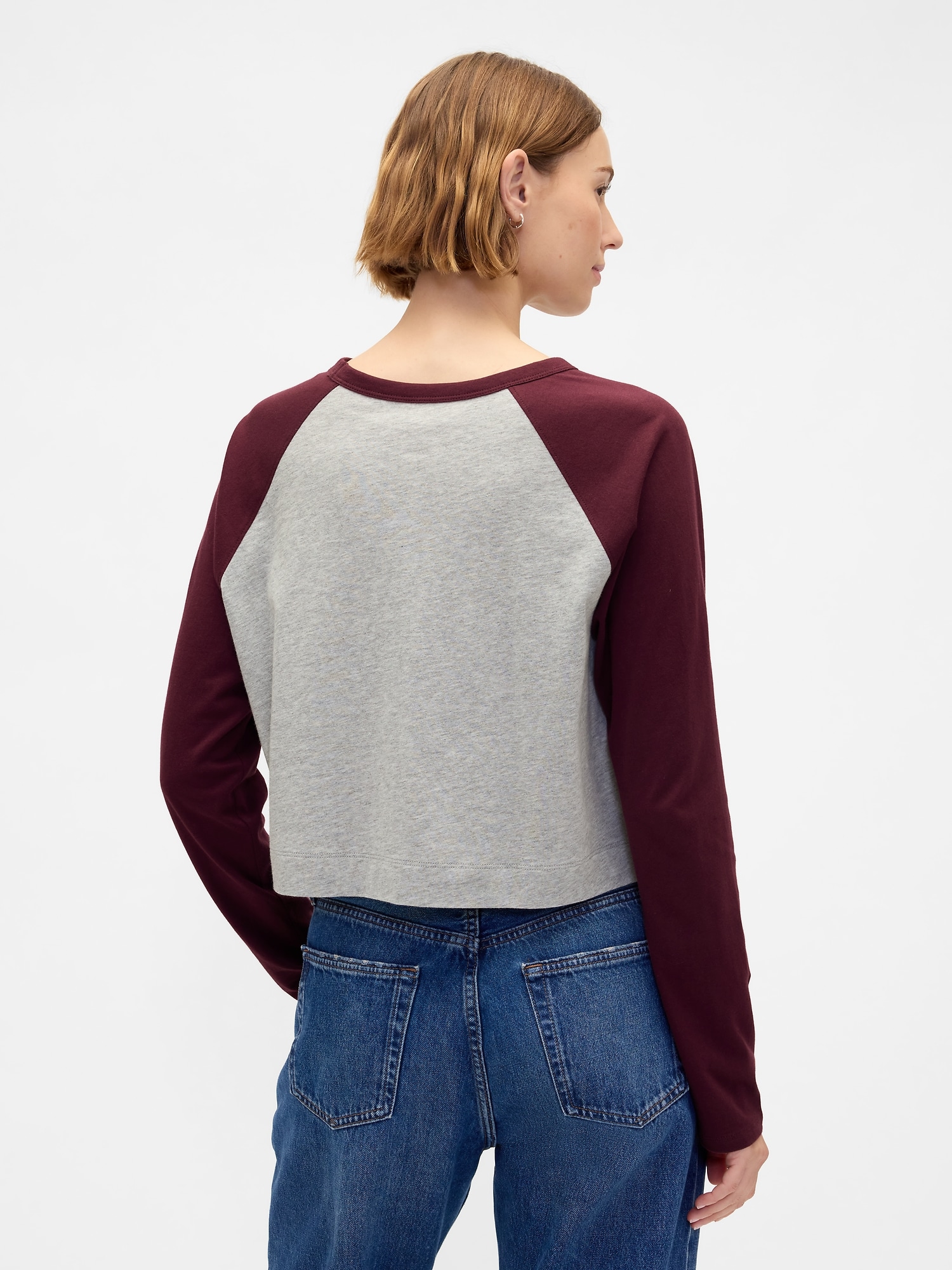 リラックスフィット クロップド GAPロゴTシャツ-2