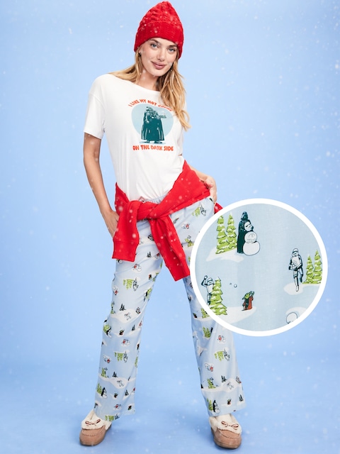 Old Navy x Star Wars Mid-Rise Printed Flannel Pajama Pants for Women