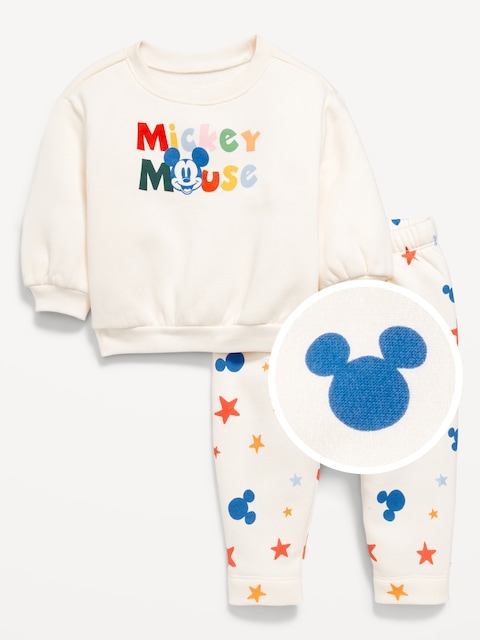 Disney© Crew-Neck Sweatshirt and Sweatpants Set for Baby