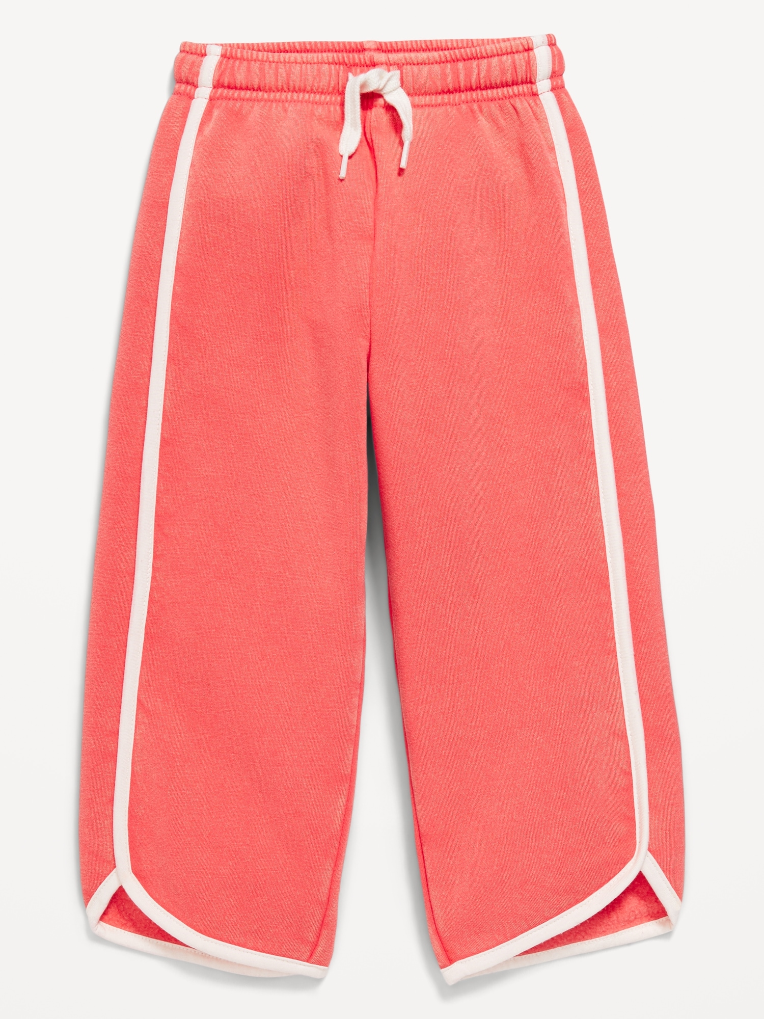 PANTALON EN COTON OUATÉ À OURLET ARRONDI FENDU, LONGUEUR 3/4 POUR TOUTE-PETITE