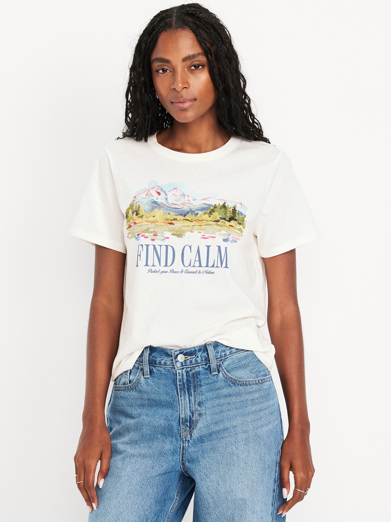 T-SHIRT PASSE-PARTOUT RAS DU COU À IMPRIMÉ