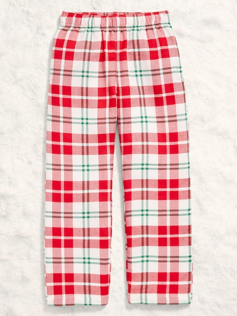 Gender-Neutral Plaid Flannel Pajama Pants for Kids