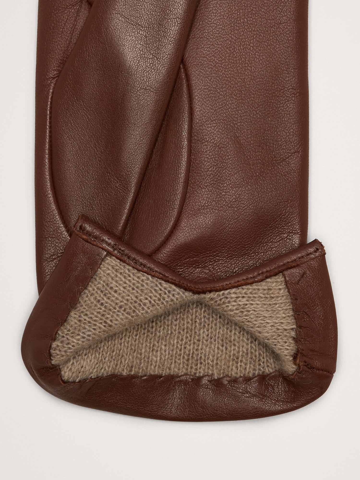Italian Leather Cashmere-Lined Gloves