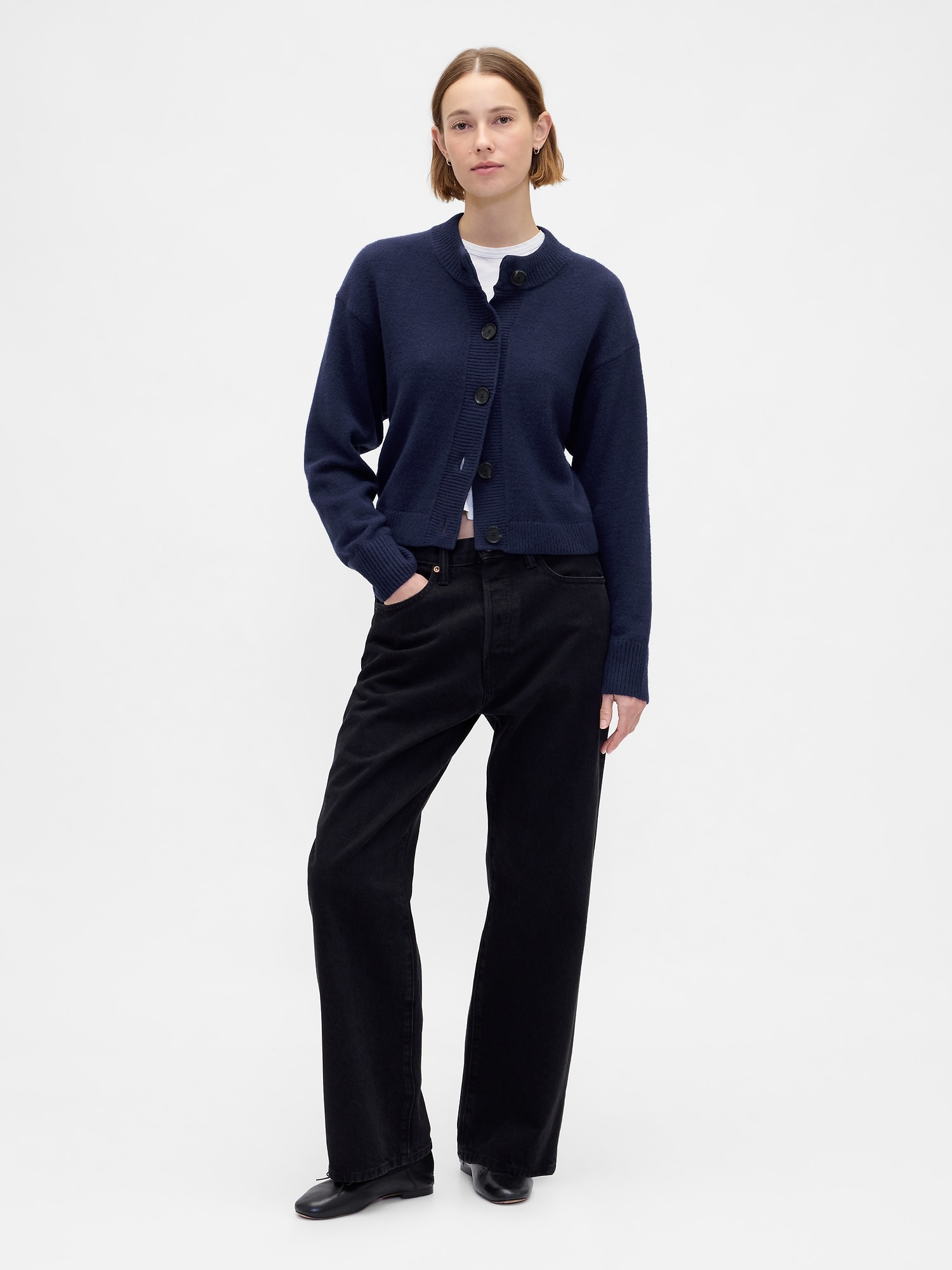 CashSoft カシミヤタッチ オーバーサイズ チャンキー カーディガン-1