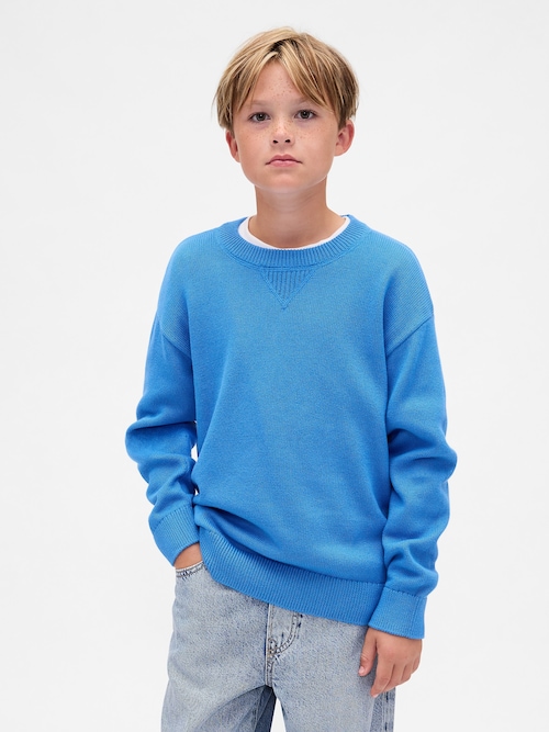 リラックスフィット クルーネックセーター (キッズ)