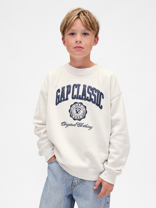 ヴィンテージソフト リラックスフィット GAPロゴスウェットシャツ (キッズ)-0