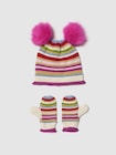 ポンポン ビーニー＆ミトンセット (幼児・ベビー)-0