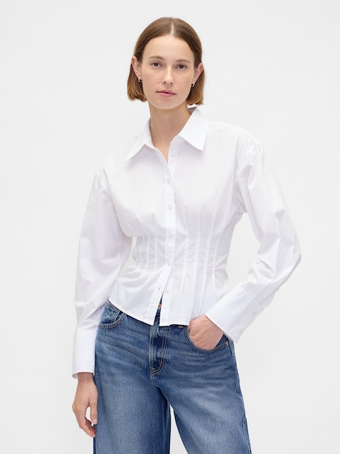 Organic Cotton Poplin Fitted Shirt