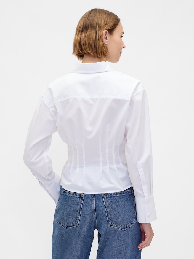 オーガニックコットン ポプリン フィットシャツ-2