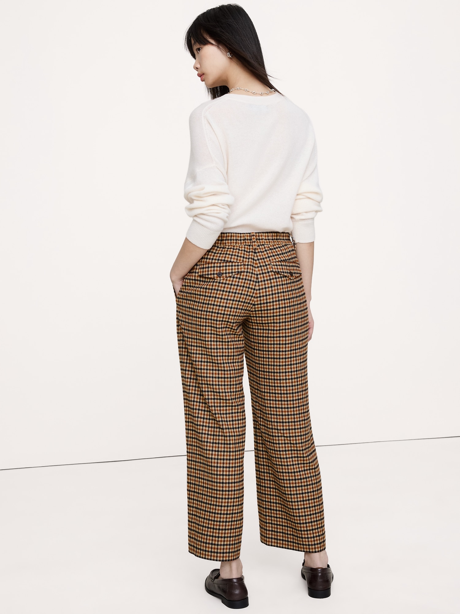 エブリデイ ワイドレッグ フランネル パンツ-1