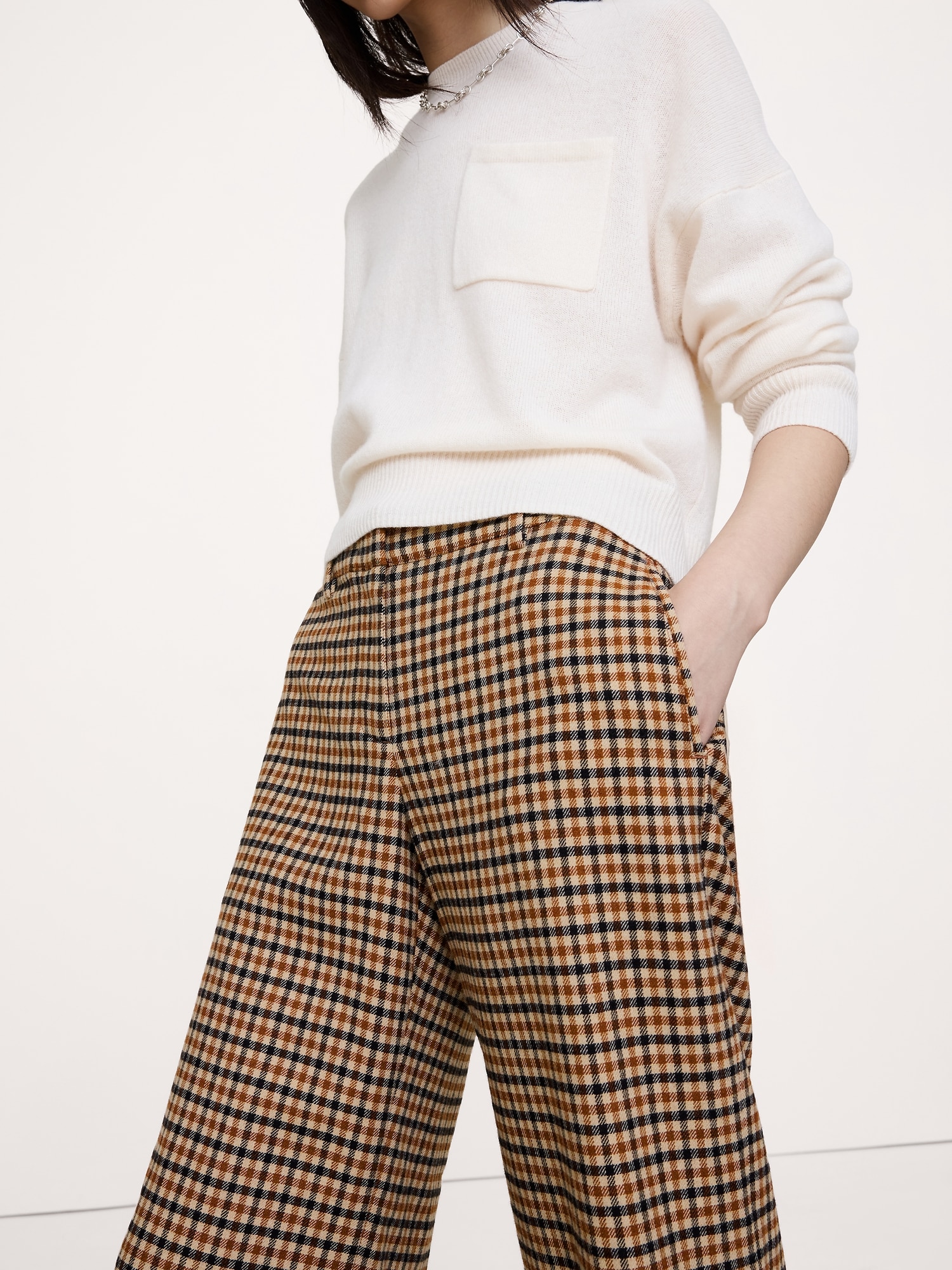 エブリデイ ワイドレッグ フランネル パンツ-2