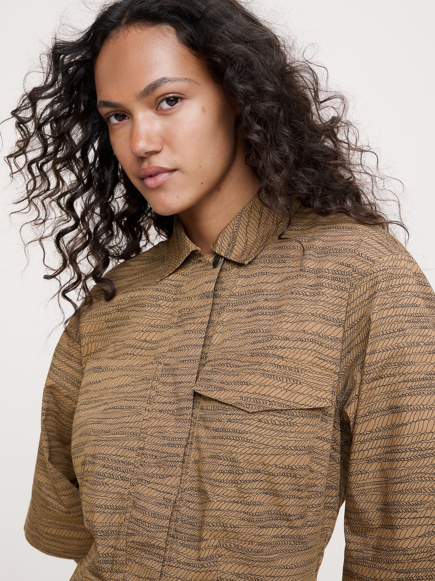 ストレッチコットン ワイドレッグ ユーティリティ ジャンプスーツ-3