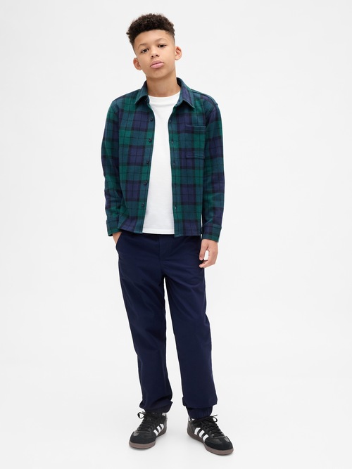 裏地付き ポプリンリラックスフィット ジョガーパンツ (キッズ)