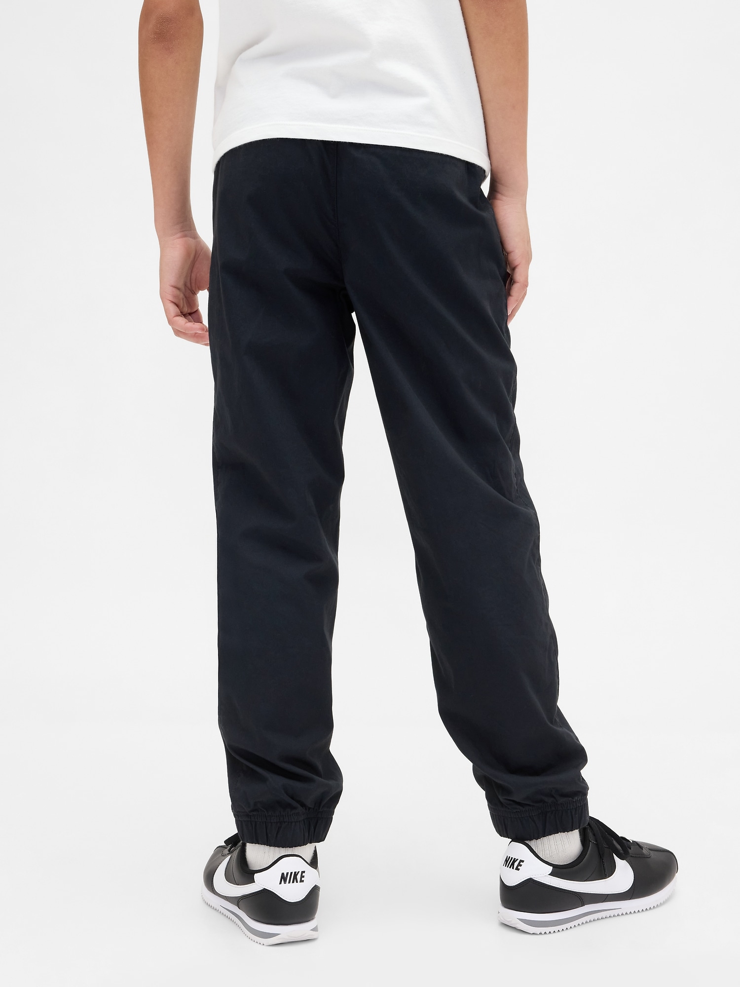 裏地付き ポプリンリラックスフィット ジョガーパンツ (キッズ)-3