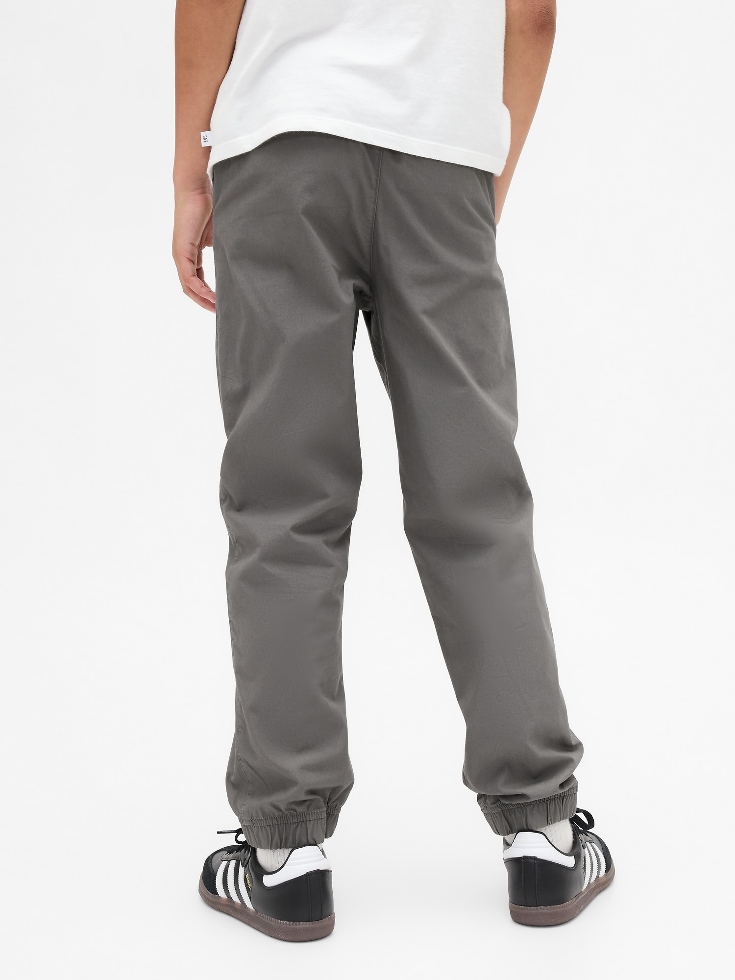 裏地付き ポプリンリラックスフィット ジョガーパンツ (キッズ)-3