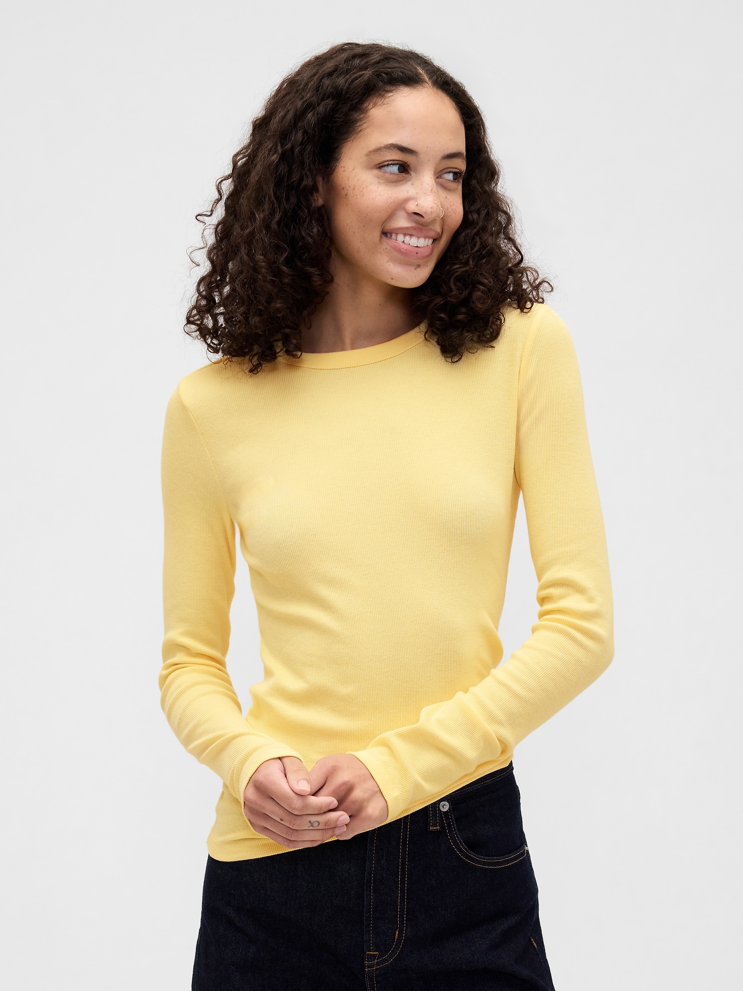 Essential ribbed crewneck t-shirt