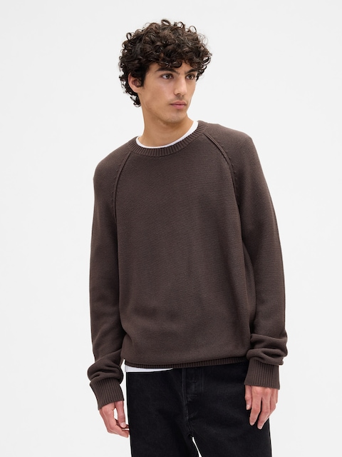 Garter Crewneck Sweater