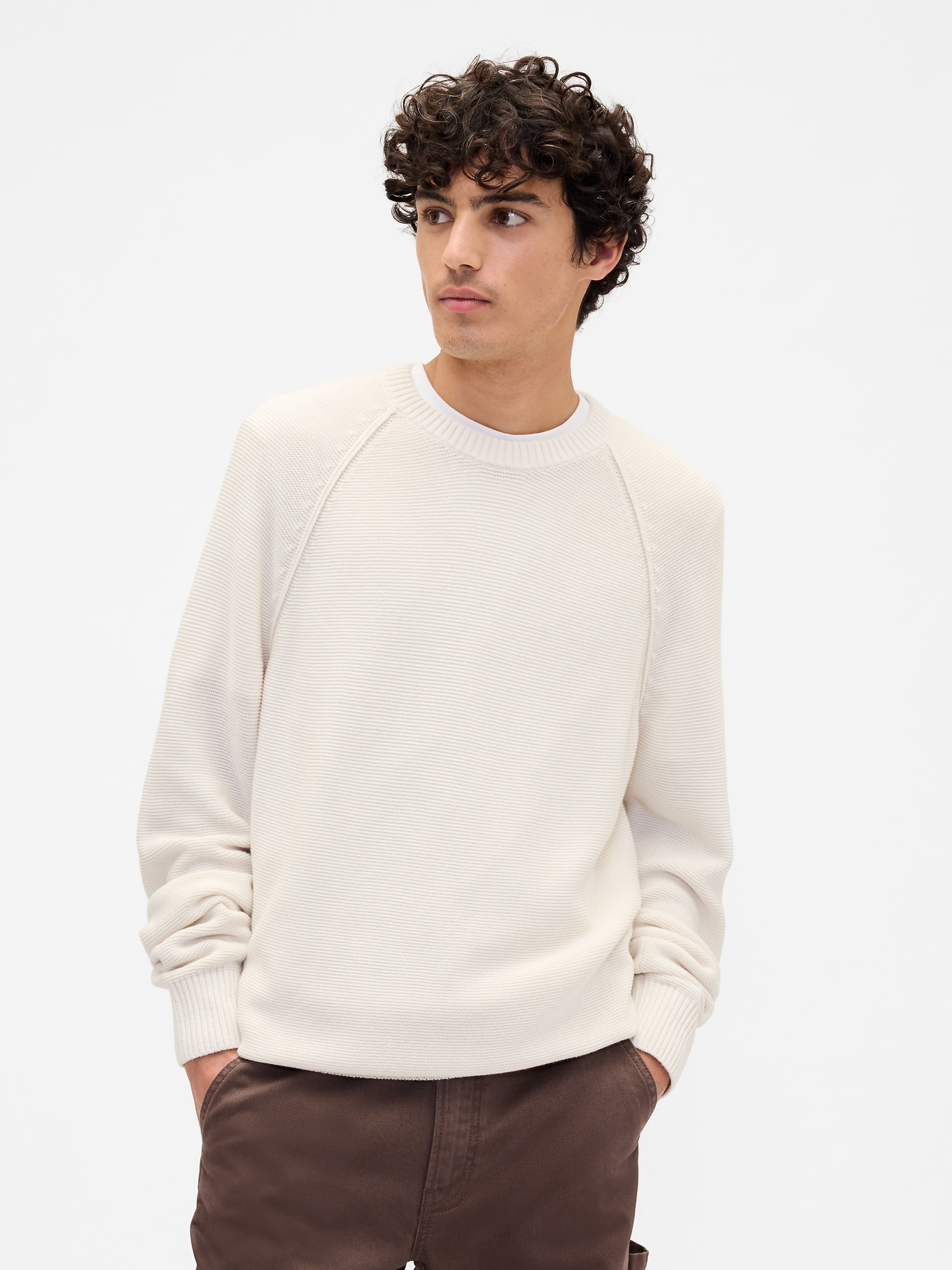 Garter Crewneck Sweater