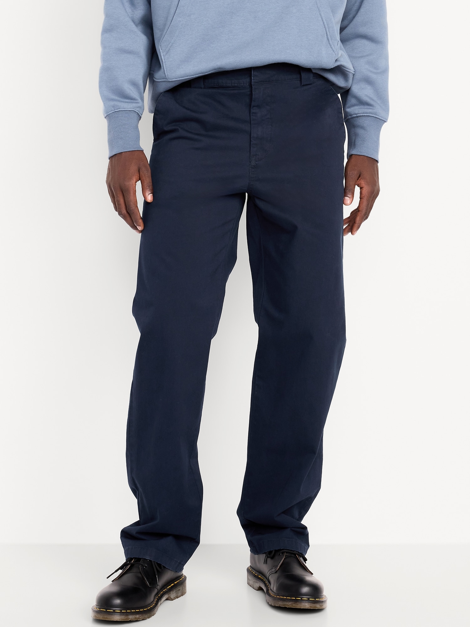 slim fit dress slacks Blue Loose Fit Suit Pants main image 1