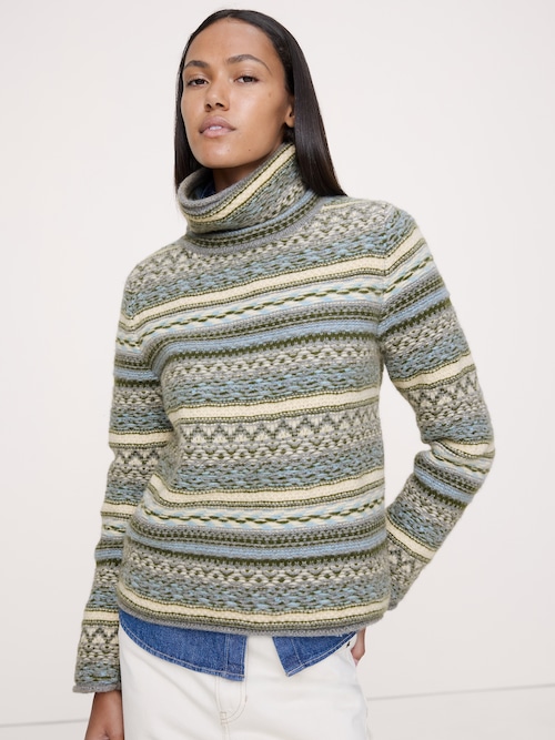 メリノ カシミヤ フェアアイル セーター