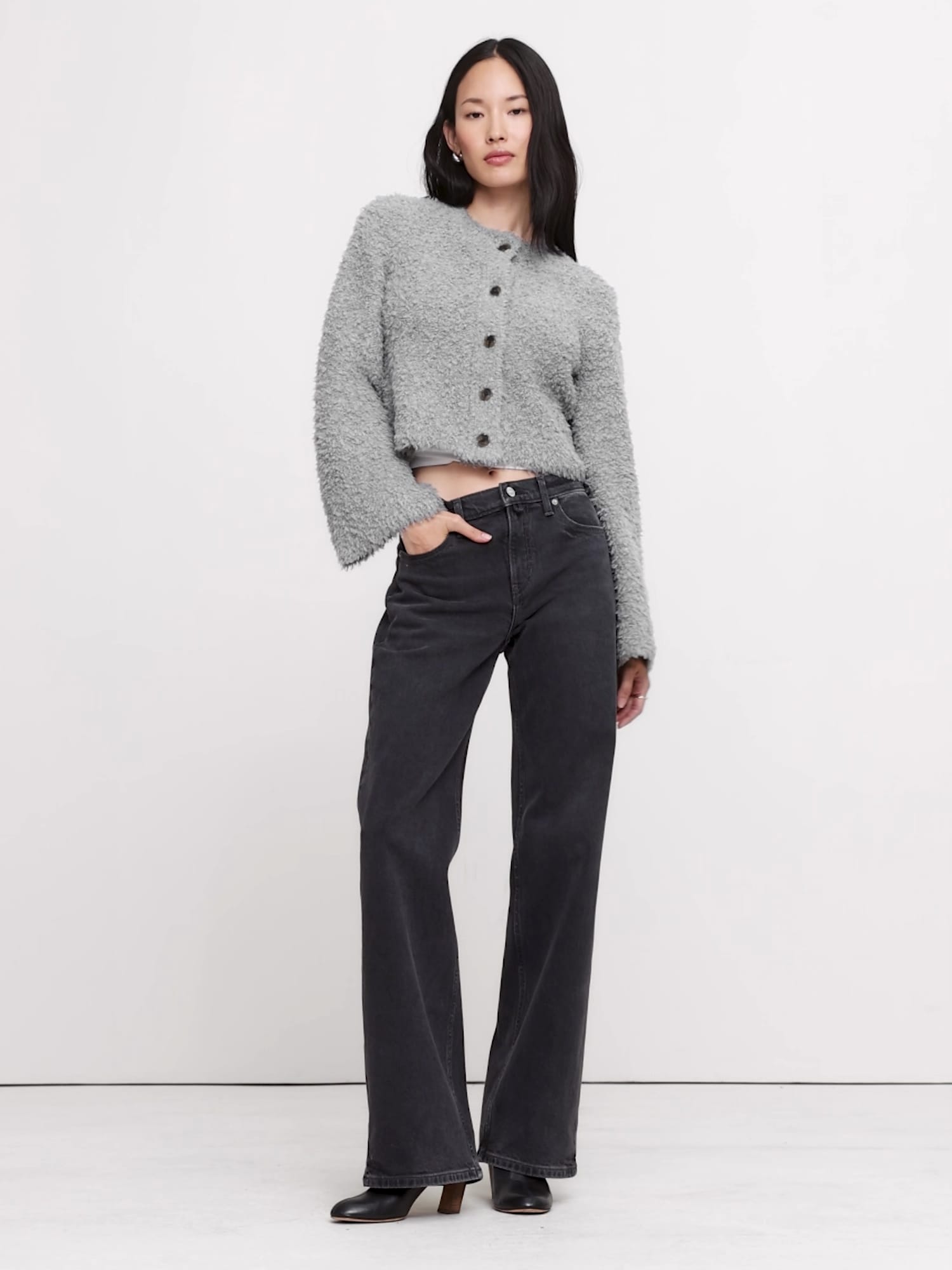 カーリー メリノブレンド カーディガン-5