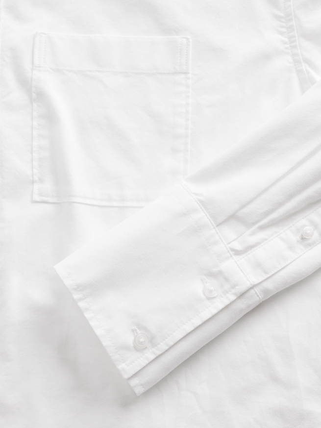 オーガニックコットン ストレートヘム クロップドシャツ-3