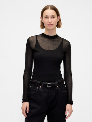 ハイネック シアーセーター