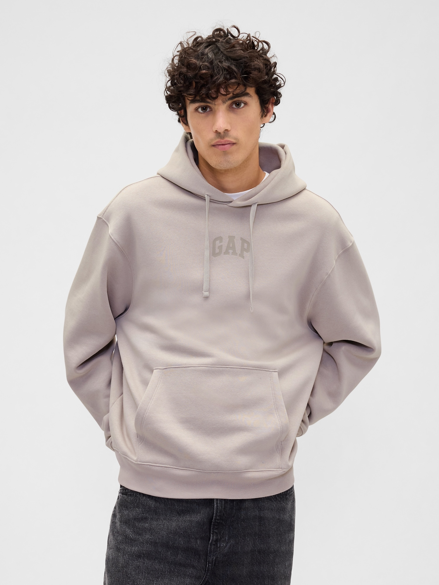 Oversized Gap Mini-Logo Hoodie