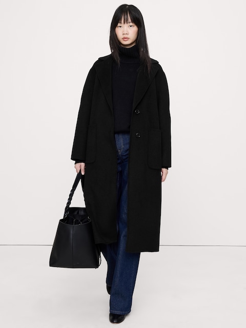 MANTEAU EN TISSU DOUBLE FACE