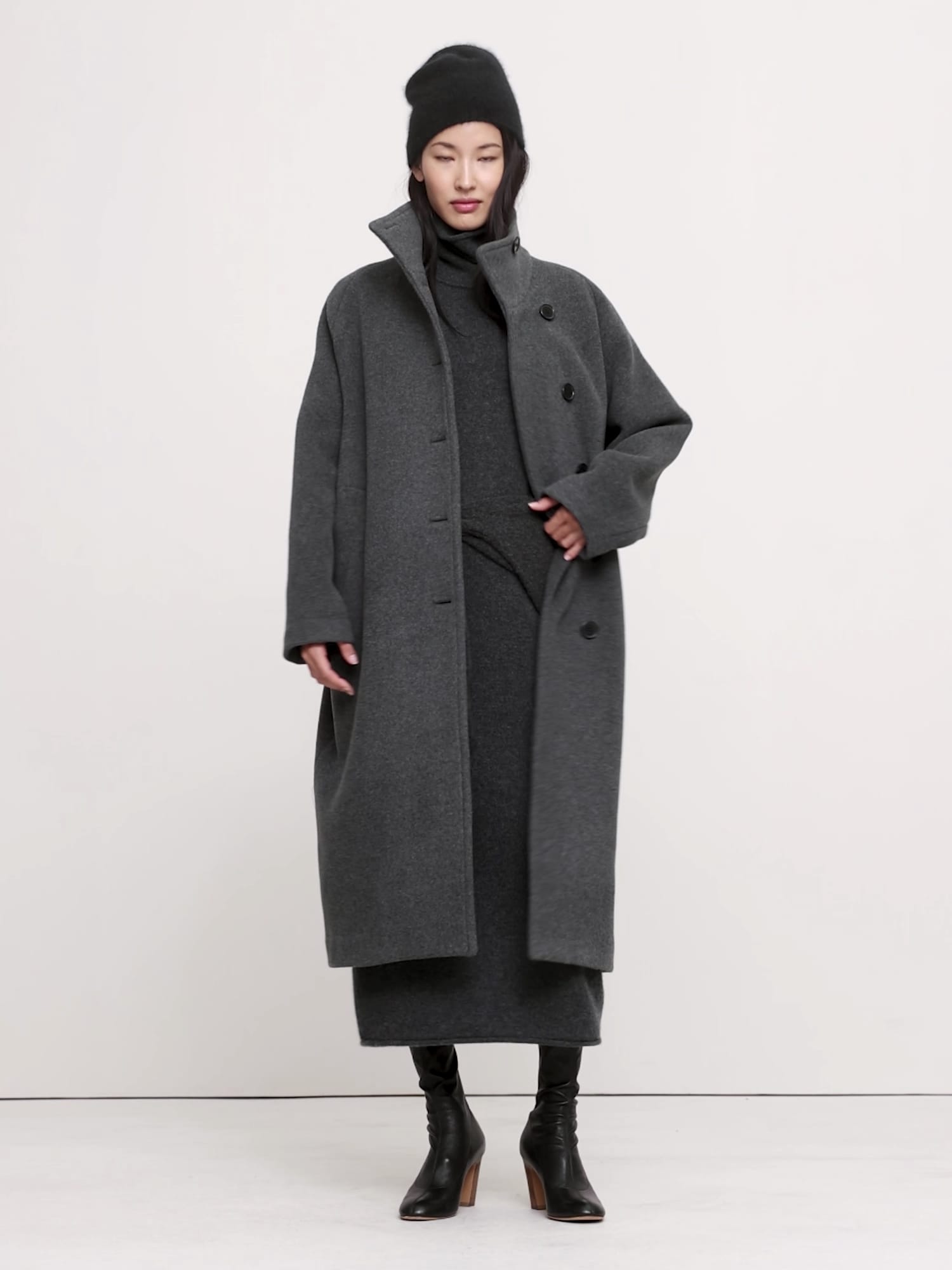 イタリアン ウールブレンド トップコート-8