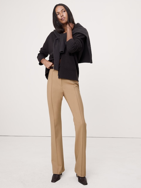PANTALON ULTRA-ÉTROIT À TAILLE HAUTE EN FLANELLE