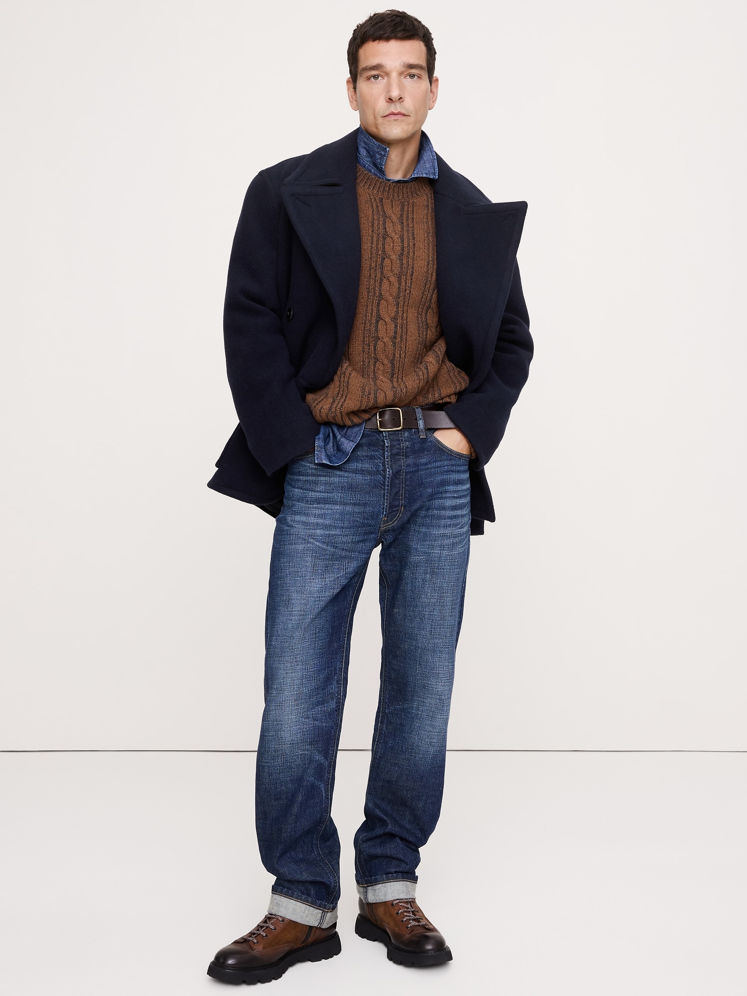 イタリアン メルトン ピーコート-0