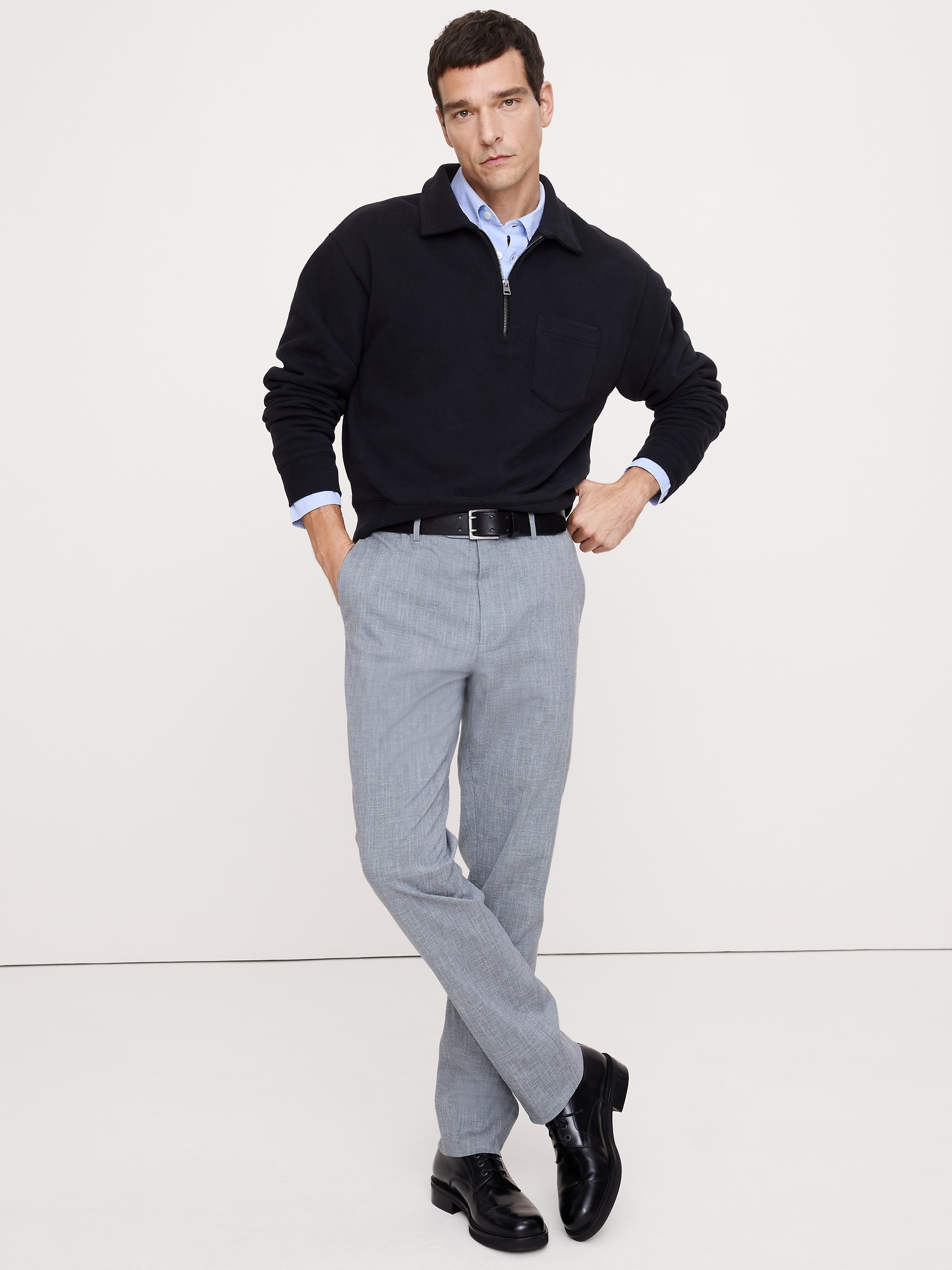 PANTALON HABILLÉ INFROISSABLE À COUPE ÉTROITE