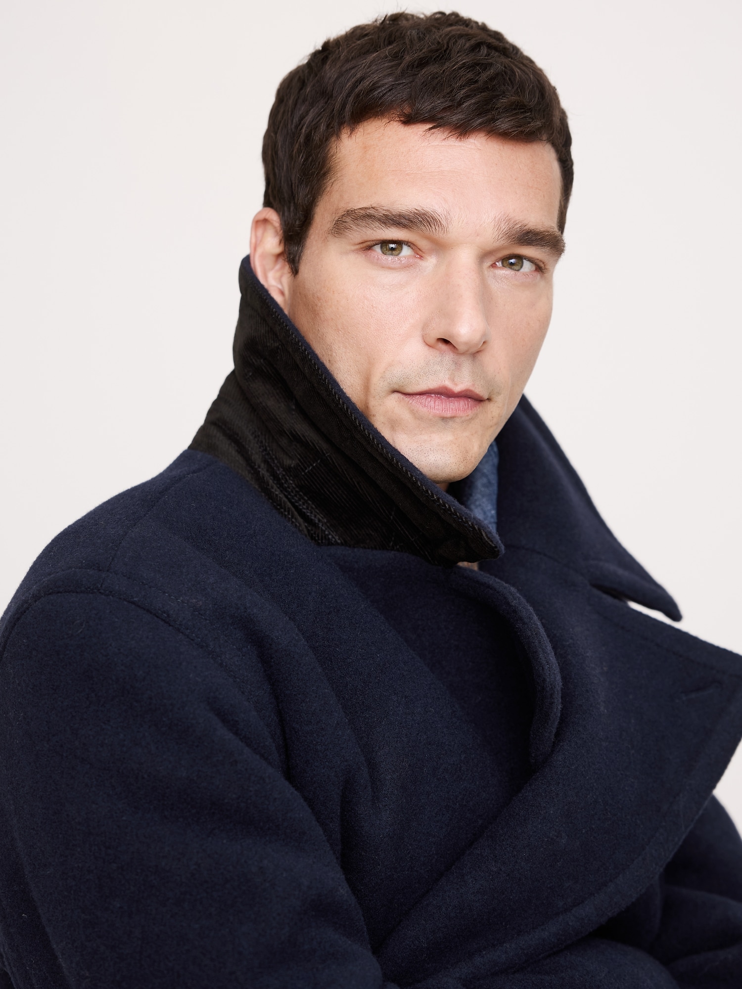 イタリアン メルトン ピーコート-3