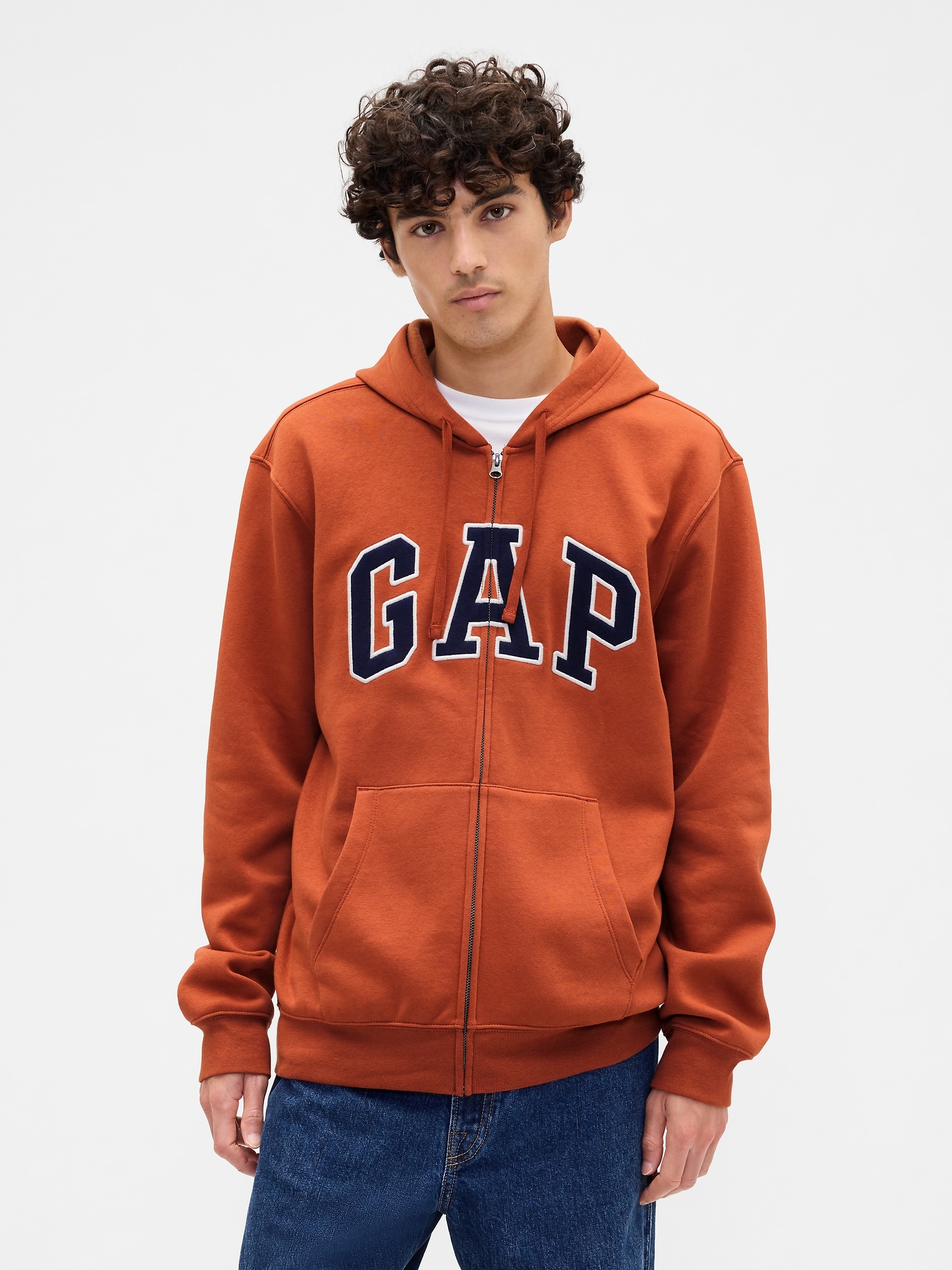 Adult Relaxed Gap Logo Zip Hoodie