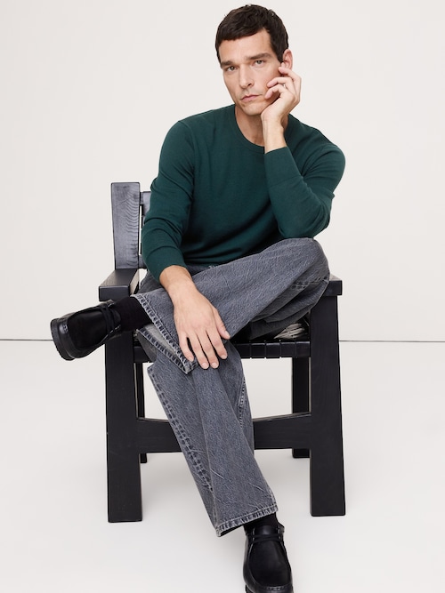 メリノ クルーネックセーター' メリノ クルーネックセーター'