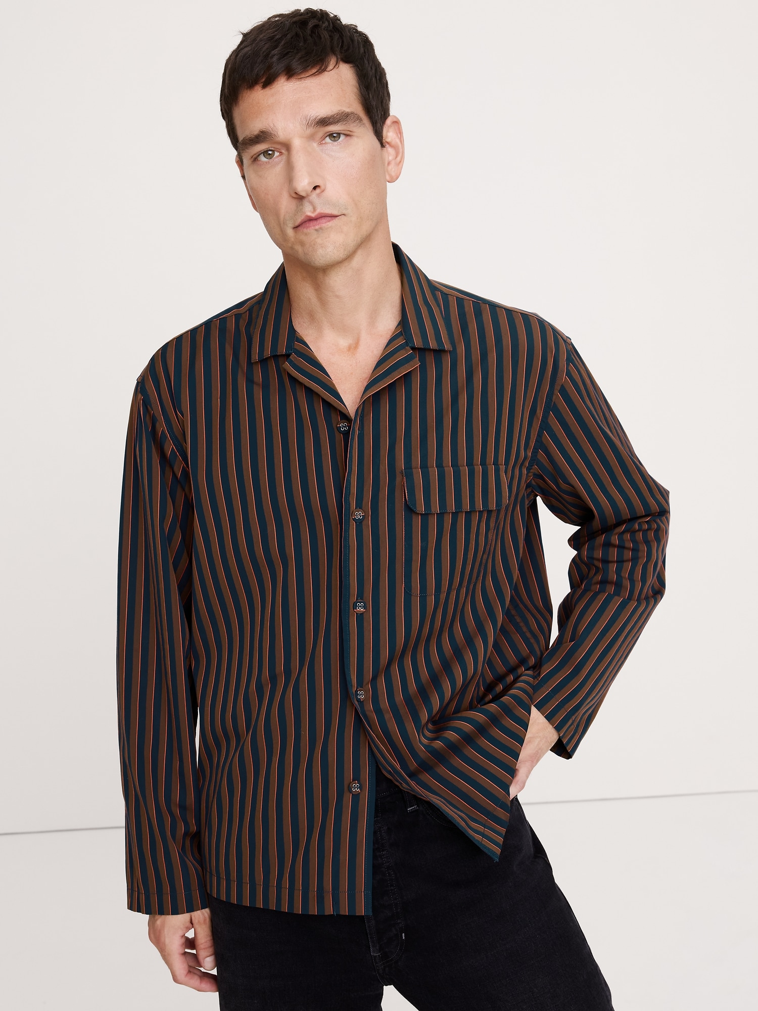 CHEMISE DE VACANCES DÉCONTRACTÉE EN POPELINE DE COTON