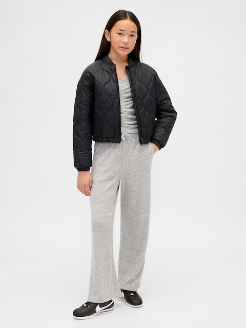 Kids Softspun Rib Wide-Leg Pants
