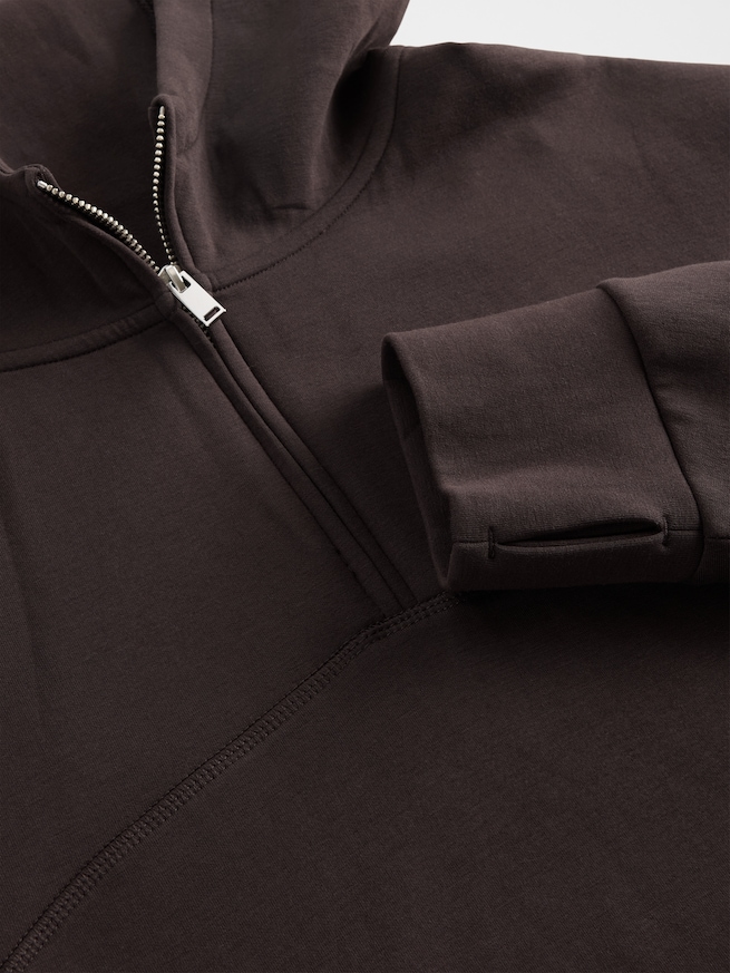 GapFit オーバーサイズ 1/4ジップアップパーカー-2