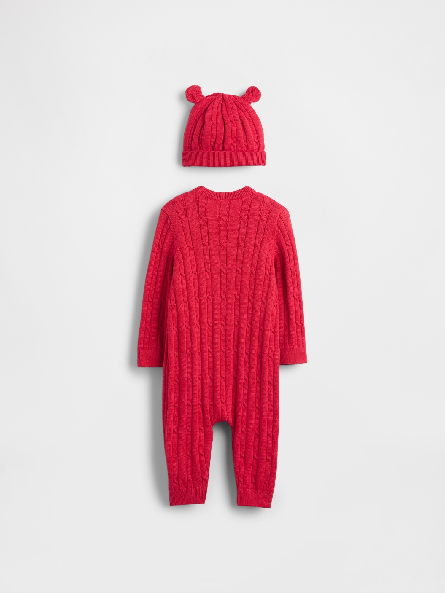 ケーブルニット カバーオール コーデセット (ベビー)-1