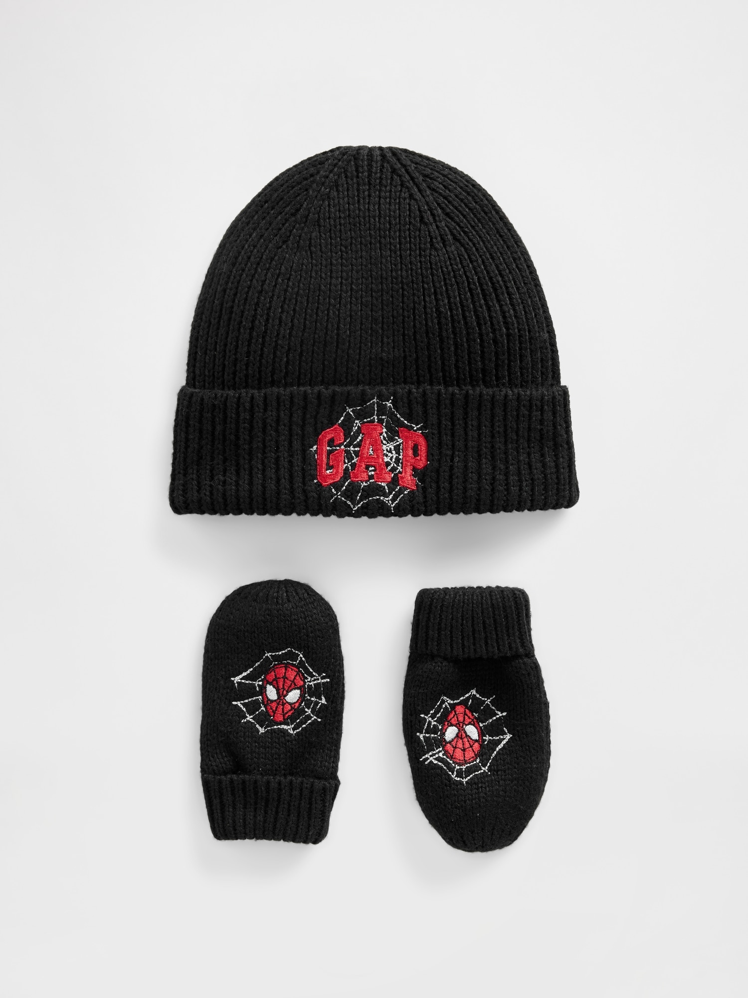 Gap スパイダーマン GAPロゴ ビーニー＆ミトンセット (幼児・ベビー)