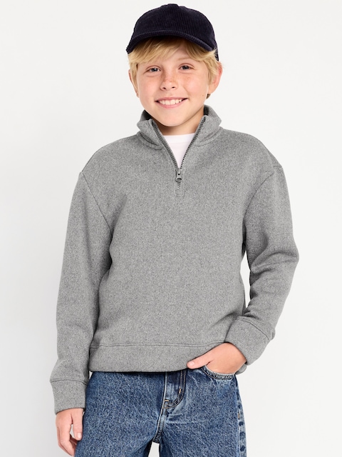 Sweater-Fleece Quarter-Zip for Boys