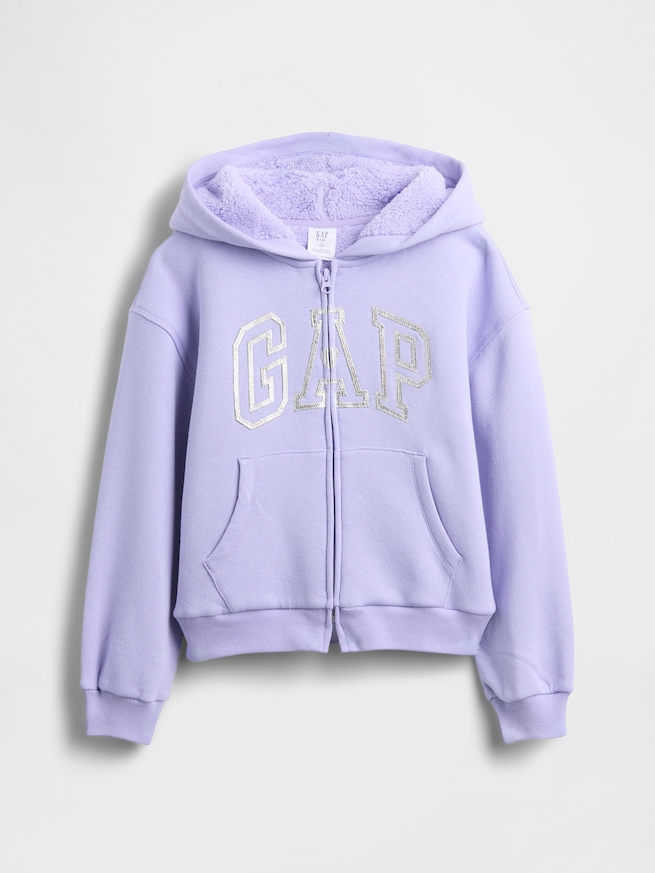 裏ボア グラフィック GAPロゴパーカー (キッズ)-1