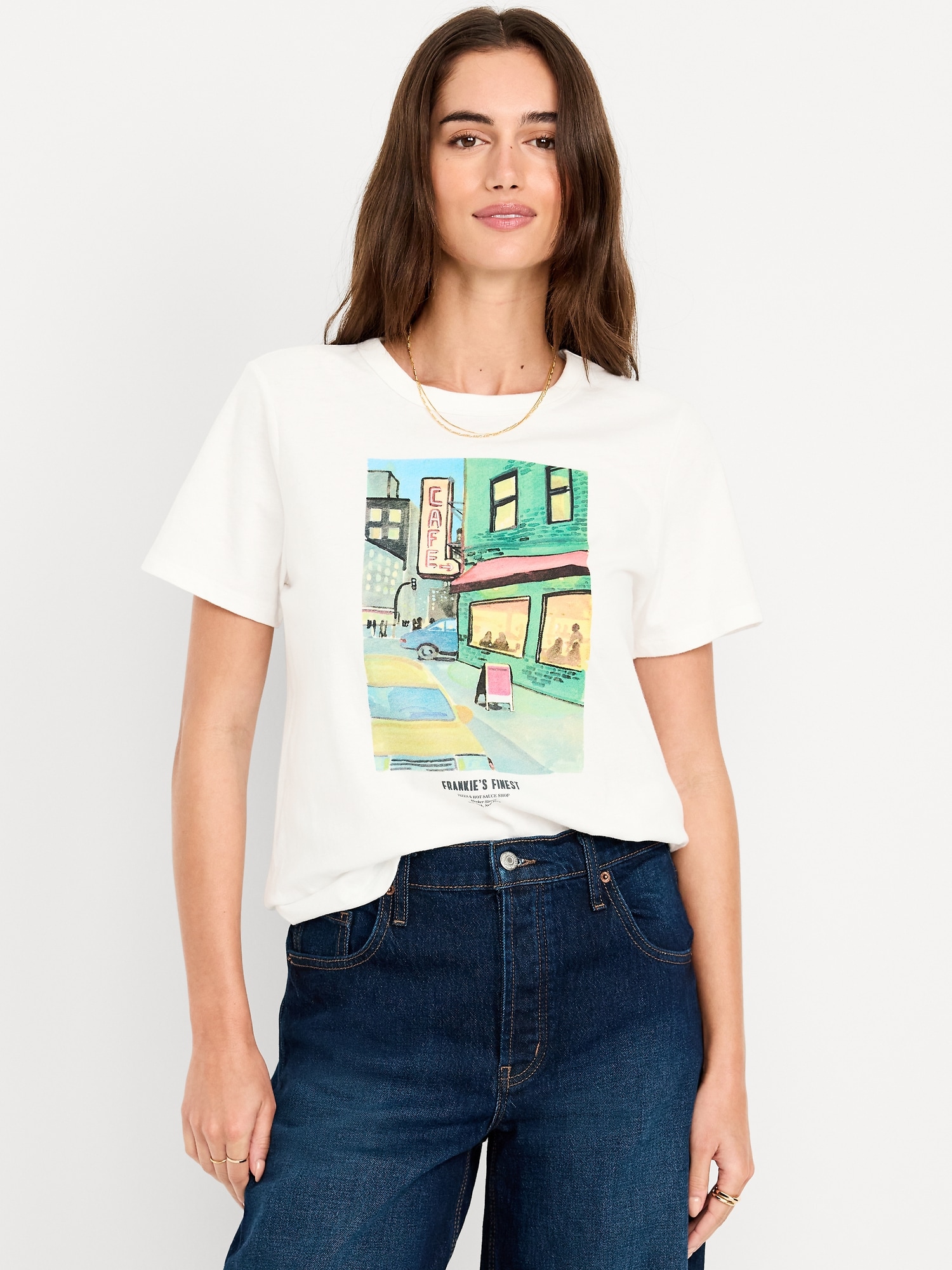 T-SHIRT PASSE-PARTOUT RAS DU COU À IMPRIMÉ