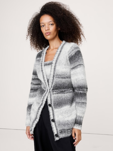 CARDIGAN EN MÉLANGE D'ALPAGA ITALIEN