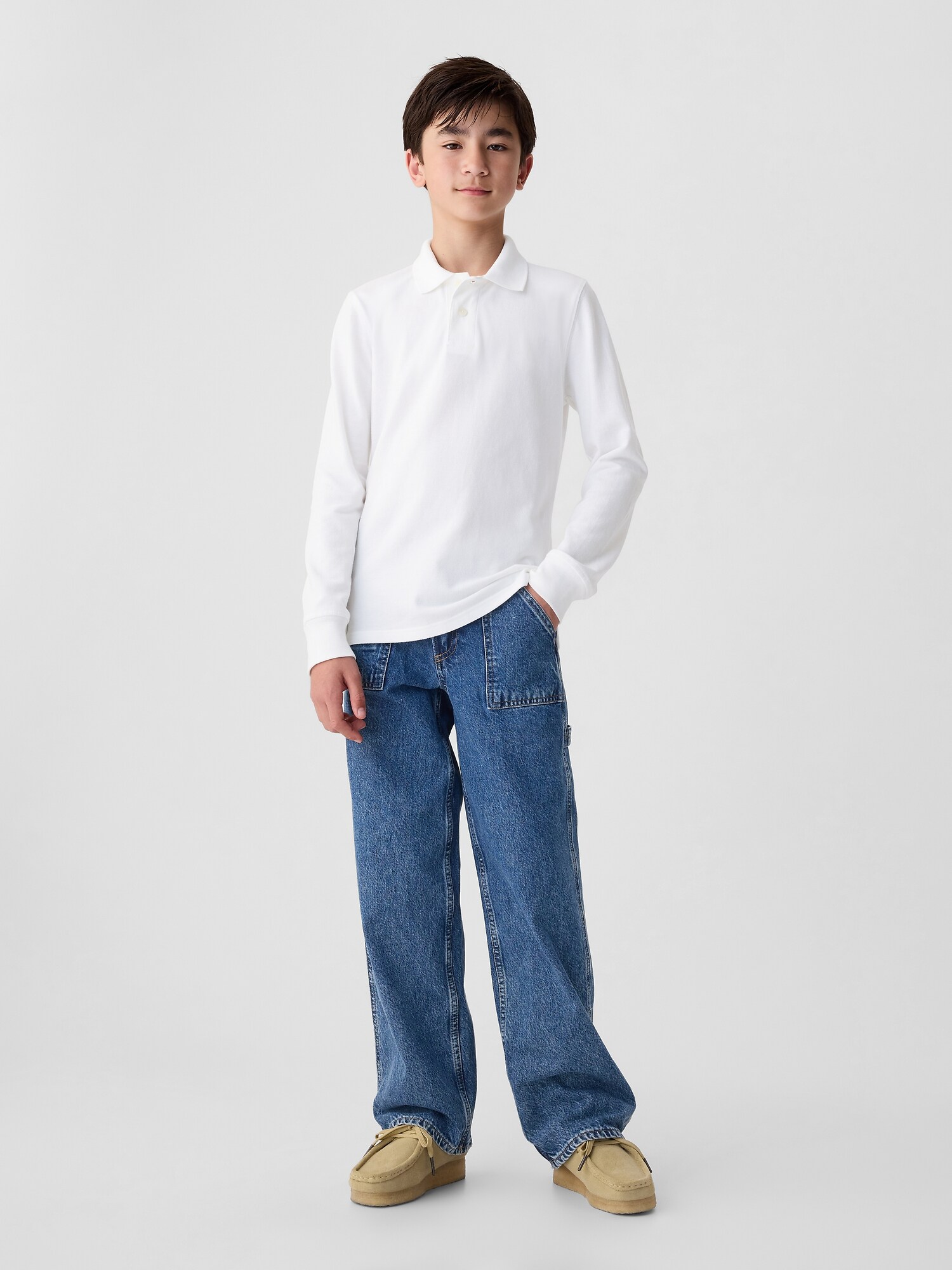 オーガニックコットン ユニフォーム ポロシャツ (キッズ)-1