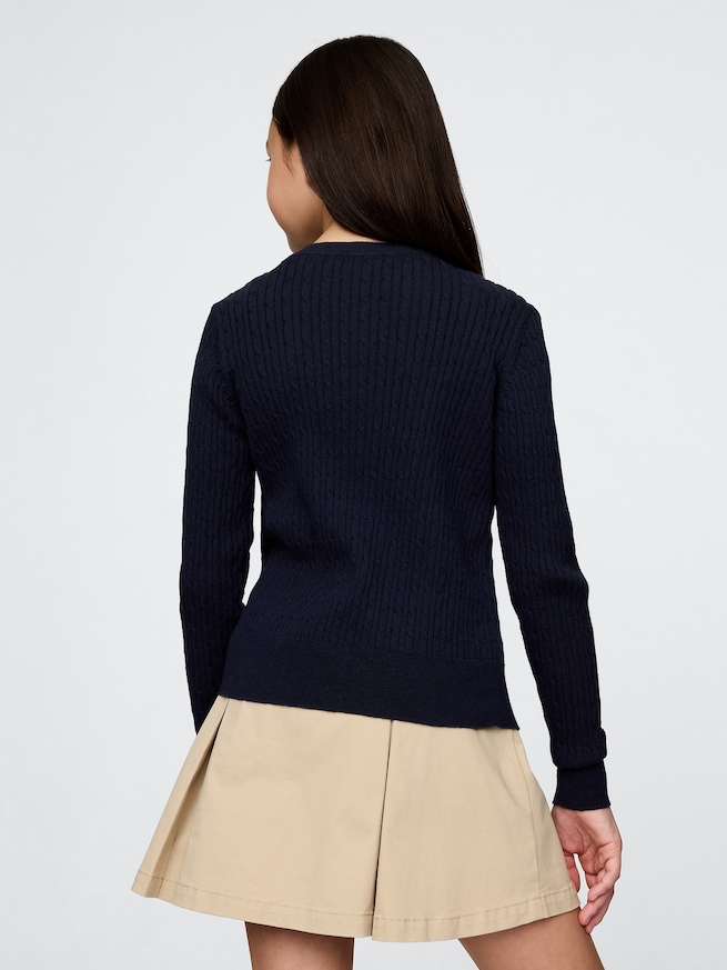 オーガニックコットン ユニフォームカーディガン (キッズ)-1