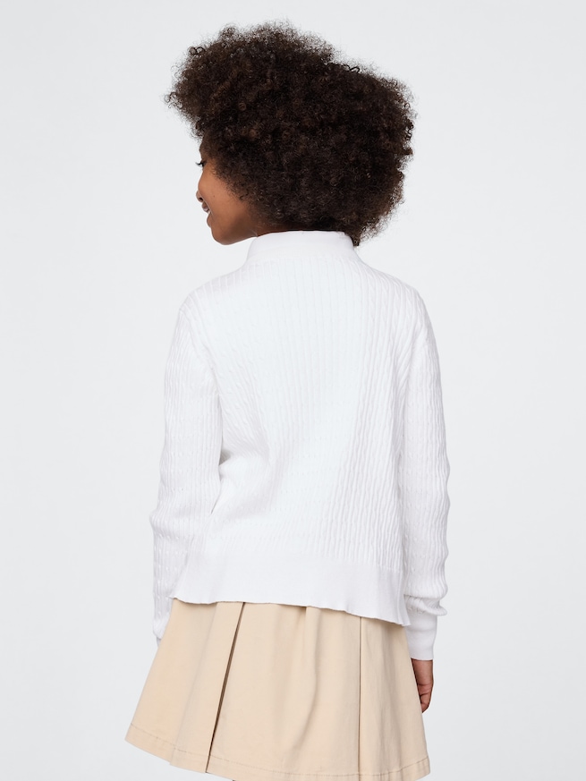 オーガニックコットン ユニフォームカーディガン (キッズ)-1