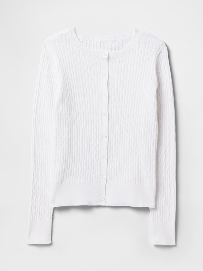 オーガニックコットン ユニフォームカーディガン (キッズ)-4