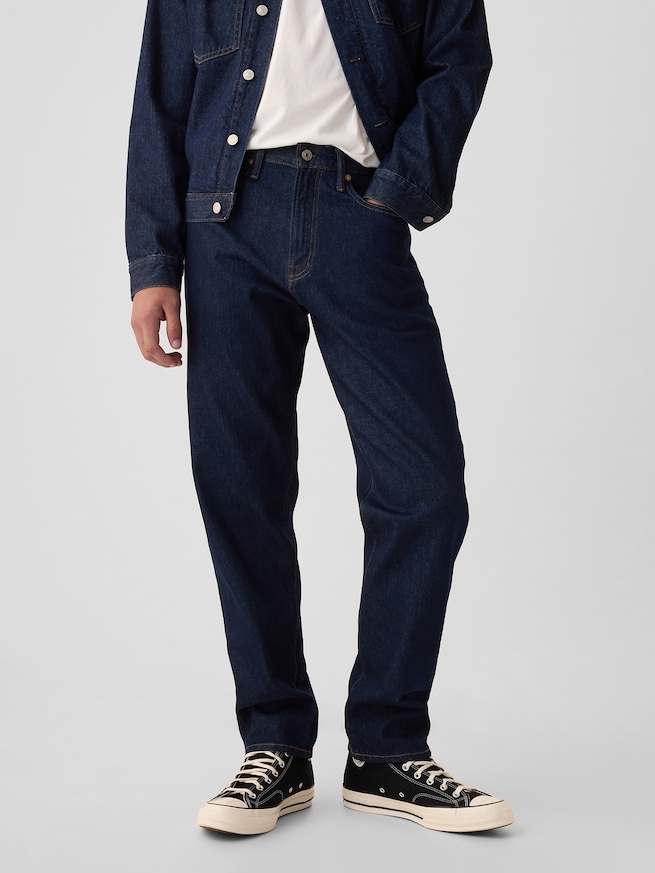 GapFlex ウォッシュウェル リラックステーパードデニム-1